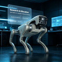 Robot chien quadrupède industriel avec moteur PLC, boîte de vitesses et engrenages, robot d'inspection et de recherche à 4 pattes, développement open source
