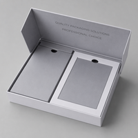 Boîte cadeau rigide de luxe personnalisée avec insert en mousse prédécoupé, logo personnalisé, matériaux recyclés, emballage en papier kraft écologique