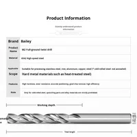 Foret hélicoïdal BEILI M2 HSS 6542 entièrement affûté pour l'acier inoxydable, le fer, l'aluminium, le cuivre, la tôle d'acier et l'acier laminé à froid