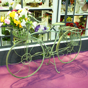 Soporte versátil para flores, decoración del hogar, decoración grande con forma <span class=keywords><strong>de</strong></span> bicicleta, accesorio <span class=keywords><strong>de</strong></span> hierro forjado para fotografía <span class=keywords><strong>de</strong></span> bodas, soporte para carrito <span class=keywords><strong>de</strong></span> flores - Product Image 3