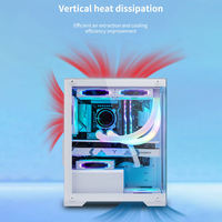 New Design PC Gaming ATX Cases & Towers Computer CPU Server Chassis Towers Tempered Glass Metal Cabinet for Desktop