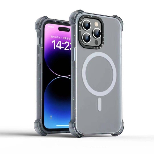 Transparent Shockproof Protective Clear TPU Phone Case with Magnetic Wireless Charging for iPhone 15 14 Pro Max 13 12 16