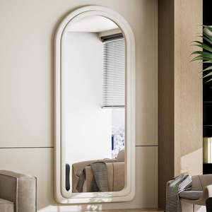 Espejo de Cuerpo Entero Arqueado Koonmi de 71x32 con Marco Blanco, Decoración para el Hogar - Product Image 6