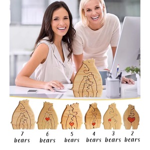 <span class=keywords><strong>Famiglia</strong></span> calda in legno madre <span class=keywords><strong>padre</strong></span> bambino orso Puzzle camera da letto da letto Desktop orso abbraccio ornamento <span class=keywords><strong>di</strong></span> <span class=keywords><strong>famiglia</strong></span> in legno massiccio artigianato - Product Image 5