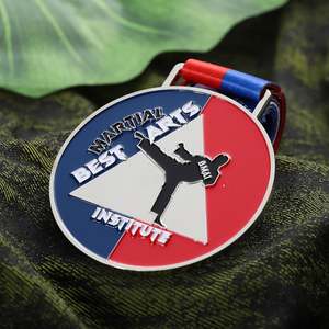 Medallas de Metal Fundidas a Presión Personalizadas de Fábrica, Medallas de Premio de Aleación de Zinc Plateadas en 2D, Medallas de Judo, Karate y Taekwondo con Esmalte y Logotipo Personalizado - Product Image 6