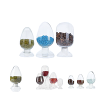 Flacon conique en verre avec bouchon en caoutchouc en forme de cœur, 125/250/500 ml, en verre borosilicaté, options à pointe ronde ou pointe acérée, pour échantillons de graines et cristaux