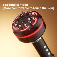 Brosse Électrique Gua Sha Chauffante à Lumière Rouge, Microcourant EMS, 9 Niveaux, pour Massage Corporel et Grattage, Rechargeable, Portable, OEM