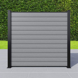 Clôture de confidentialité Maison décorative en aluminium Wpc Clôture de jardin et portails <span class=keywords><strong>pour</strong></span> cour Panneaux de clôture extérieurs Écrans décoratifs en Wpc - Product Image 4