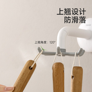 FaSoLa Suction Cup Six-Claw Hook Rotating Kitchen Organizer Wall Mount 1-3kg Load Capacity ABS Material - Product Image 4