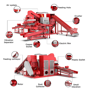 Granuli di grandi macchinari per il riciclaggio di plastica cavo di rame filo elettrico macchina V-S30 granulatore di rottami - Product Image 2