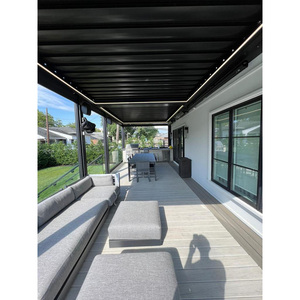 Pergola en aluminium sur mesure avec toit à lames orientables électriques, <span class=keywords><strong>abri</strong></span> <span class=keywords><strong>de</strong></span> <span class=keywords><strong>jardin</strong></span> étanche <span class=keywords><strong>pour</strong></span> patio, <span class=keywords><strong>jardin</strong></span> et projets commerciaux - Product Image 2