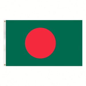 ธงชาติบังกลาเทศขนาด 3x5 ฟุต ทำจากโพลีเอสเตอร์ ราคาถูก พร้อมห่วงร้อยเชือกสองอัน - Product Image 1