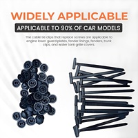 100 Pièces Attaches de Câble Universelles en Nylon, Serre-Câbles Autobloquants Robustes avec Bouton Poussoir, Résistants aux UV, Fixations pour Carrosserie Automobile pour Usage Quotidien