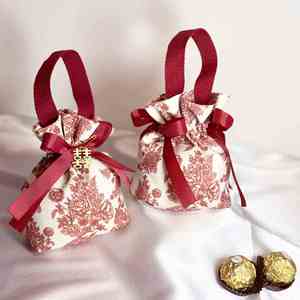 Wholesale Creative Floral <b>Wedding</b> Candy <b>Gift</b> Packaging <b>Bags</b> Recyclable Canvas Durable 7 Inch Fashion Portable Party Favors - Product Image 2