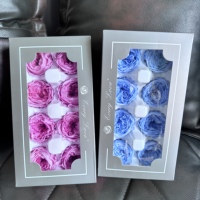 Têtes de roses Austin préservées de qualité supérieure en boîte, fleurs réelles, roses éternelles séchées pour la fête des mères, la Saint-Valentin, les remises de diplômes, le Nouvel An et autres occasions