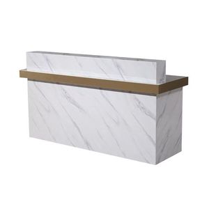 Top Selling Durable Modern Custom White Metal <b>Reception</b> Desk for Beauty Salon Mall Hotel Bathroom-Spa Nail Salon <b>Counter</b> - Product Image 6