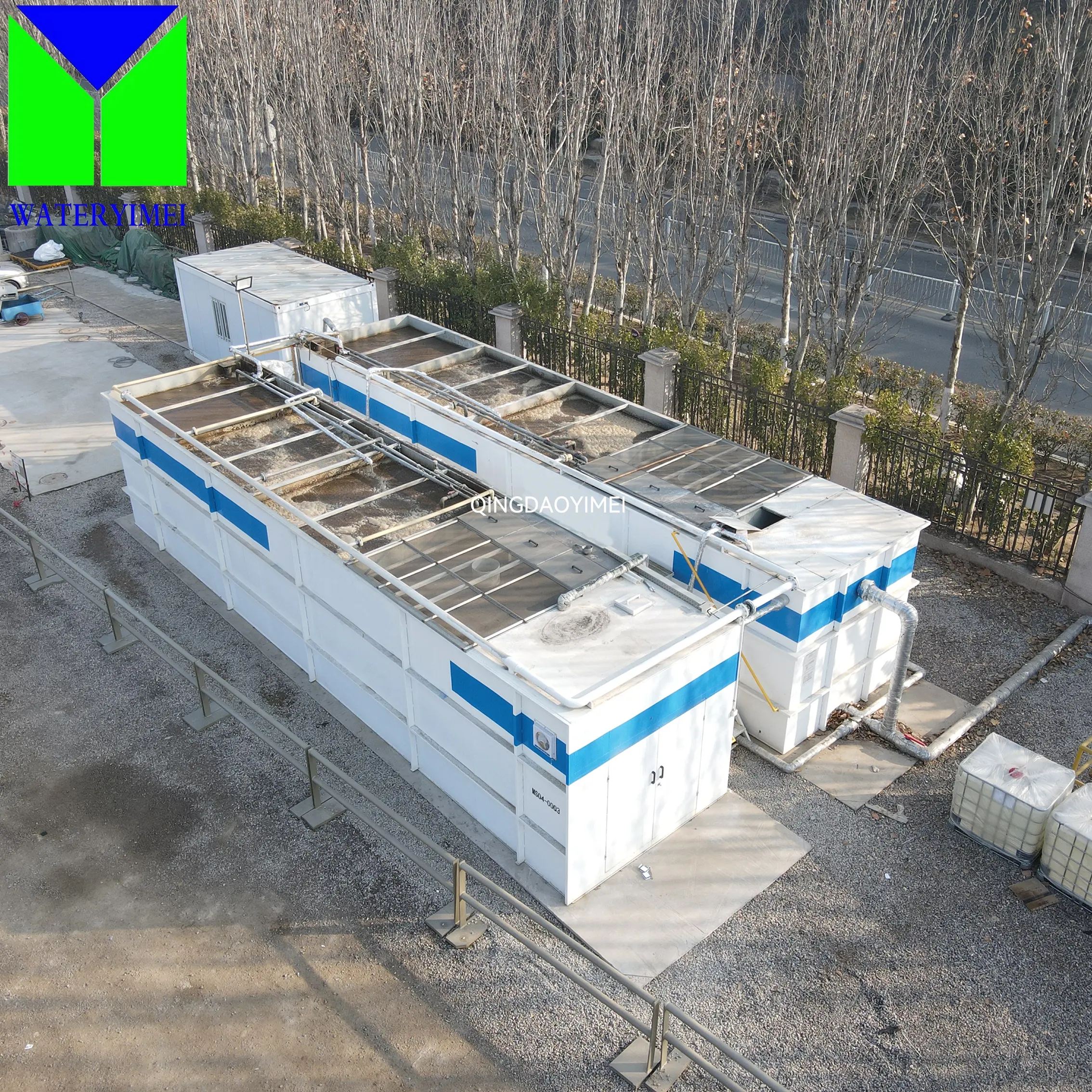 Yimei pabrik air efluent kecil, peralatan perawatan air rumah dan industri dalam kontainer, peralatan mudah digunakan