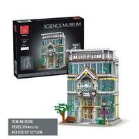 XMORK DIY 3784 pièces – Maquette de musée scientifique avec éclairage – Blocs de construction classiques à petites particules pour adultes – Jouet de construction