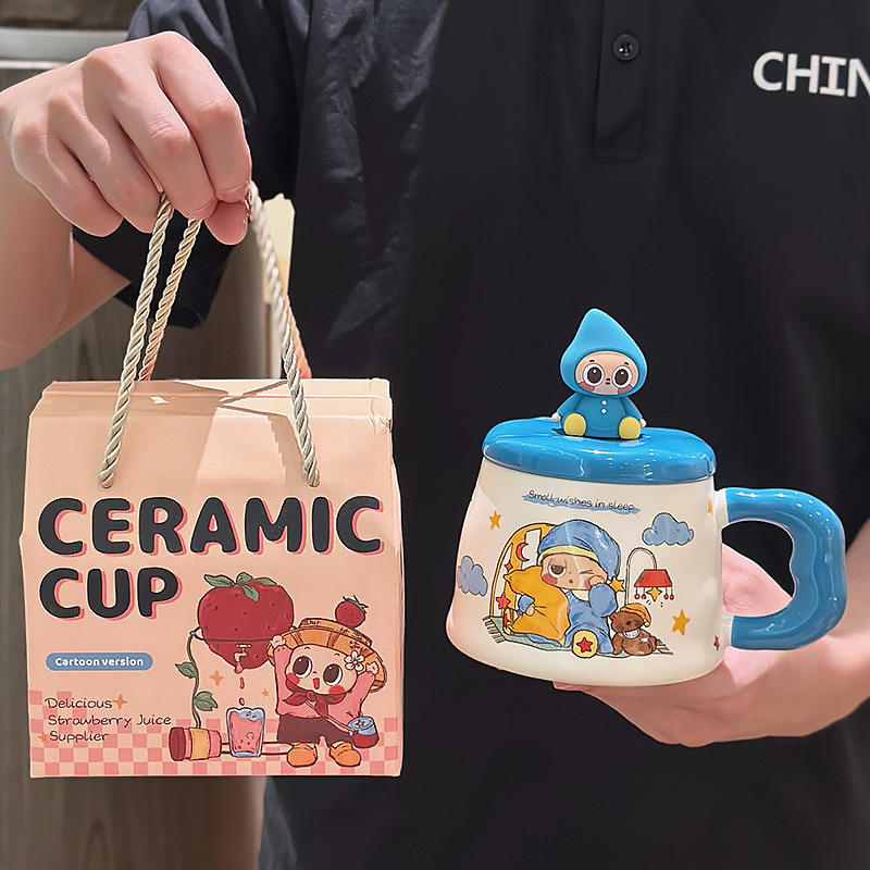 กล่องของขวัญแบบถือ - สีฟ้า B