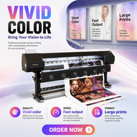 Imprimante jet d'encre éco-solvant 1,9 m pour autocollants en vinyle, bannières flexibles, papiers peints avec têtes d'impression XP600, I3200, E1