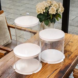 ขายส่งพีวีซีพลาสติกใสกล่องเค้กแต่งงานขายร้อนหรูหรารอบล้างกล่องเค้กบรรจุภัณฑ์ - Product Image 6