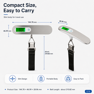 Báscula Digital Portátil de Alta Calidad con Pantalla LCD para Equipaje, 50 kg, para Viajes, Hoteles y Aeropuertos - Product Image 4