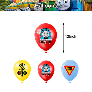 Suministros de Decoración para Fiestas de <span class=keywords><strong>Cumpleaños</strong></span> con Temática de Dibujos Animados, Globos de Látex, Adornos para Cupcakes con Forma de Tren, Pancarta, Decoraciones para el Hogar, Baby Shower - Product Image 5