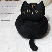 Lit pour chat moderne à motif uni, idéal pour chats d'intérieur et chiots, canapé en bois lavable pour petits chiens, parfait pour l'hiver - Vente flash