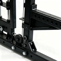 Machine Smith Commerciale Multifonctionnelle, Rack de Squat avec Câble pour Exercices de Tirage Haut et Bas pour un Entraînement Complet du Corps