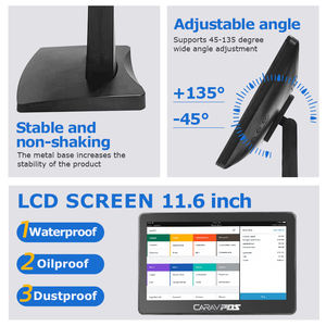 OEM ODM 10 <span class=keywords><strong>13</strong></span> 15 17 pulgadas Monitores de pantalla táctil Monitor de pantalla táctil LCD POS resistivo capacitivo de 11,6 pulgadas - Product Image 2