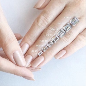 Qinglong Jewelry 1ct 1.5ct 2ct 3ct White Lab Grown Diamond Fancy Cut HPHT CVD Emerald Cut IGI Certified - Product Image 2