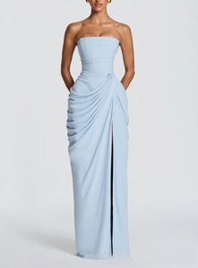 WY0603008 Nuevo Vestido Largo Bettergirl 2026, <span class=keywords><strong>Elegante</strong></span> y Sexy, Estilo Francés, Sin Tirantes, con Abertura Alta - Product Image 2
