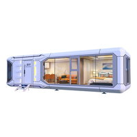 Smart System Design Maison de camping préfabriquée en acier avec capsule spatiale et cuisine pour hôtels et salles de bains