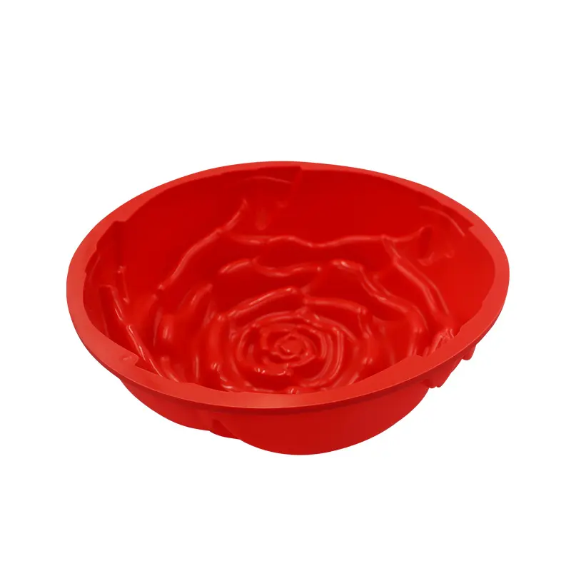 Großhandel hochwertige Lebensmittel qualität sichere Materialien Rose Blumen form Backen Silikon Kuchen formen