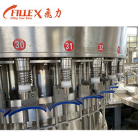 Machine automatique électrique 3-en-1 pour le rinçage, le remplissage et le bouchage de petites bouteilles PET de 200 ml pour le remplissage d'eau et de boissons
