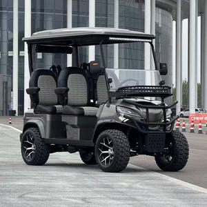 Voiturette de golf électrique tout-terrain 4 places de conception chinoise avec mode de suivi, batterie au lithium, certifiée CE, moteur AC 5KW - Product Image 4