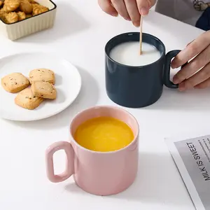 Tasse à café de luxe en céramique pour Macaron, Style nordique créatif, de grande valeur, pour bureau, haut de gamme, eau potable, pour Couple, léger, 2023 - Product Image 4