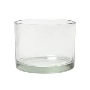 Double couvercle en verre, certifié par Sublimation, 600Ml, en liège, grand cristal de 220G, 10 bougies avec couvercle rond