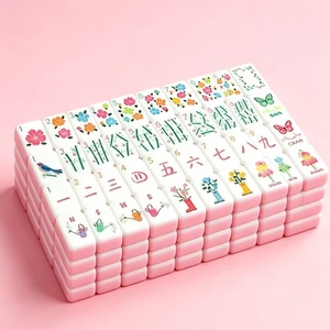 Stock 1.24*0.91*0.63 Inch Wholesale Mini 4 Layer 60 Melamine Travel Luxury <b>Set</b> Pink Girl Heritage American <b>Mahjong</b> Entertainment - Product Image 5