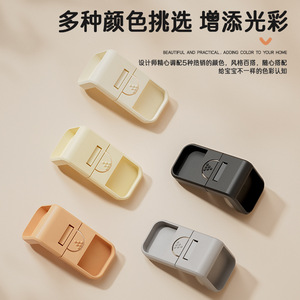 Child Safety Lock Drawer Latch 90 Degree Right Angle Anti Slip Plastic Cabinet Door Lock Baby Proof Beige - Product Image 3