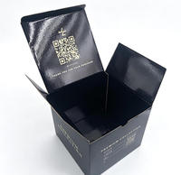 Boîte d'emballage personnalisée noire en carton ondulé pour casquettes, imprimée double face, boîte pliante en carton ondulé E Flute pour casquettes de baseball