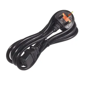 UK plug to IEC C19 laptop computer power lead cord