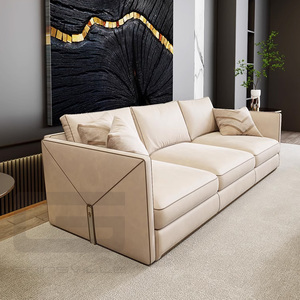 Canapé modulaire en cuir de haute qualité, design luxueux, unique et confortable, pour villa et maison - Product Image 2