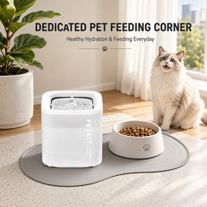 Smart Pet Water <b>Fountain</b> Ultra Quiet Fresh Flow For Cats Modern Design White Plastic Model SOLO - Product Image 2