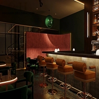 Meubles de bar en contreplaqué et acier inoxydable pour design intérieur de boîte de nuit, éclairage de plafond durable pour discothèque, vente chaude