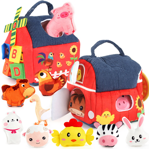 Giocattoli Educativi per <span class=keywords><strong>Bambini</strong></span> (4-6 Anni) con <span class=keywords><strong>Animali</strong></span> della <span class=keywords><strong>Fattoria</strong></span> in Peluche Corto e Alfabeto per l'Apprendimento Precoce - Product Image 1