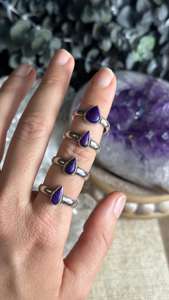 แหวนเงิน Sugilite 925แหวนเงิน Sugilite เงินสเตอร์ลิงของขวัญสำหรับเธอ - Product Image 6