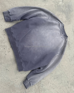 Sweat-shirt pour homme en coton 100% avec logo personnalisé, de haute qualité, effet d'encre éclaboussée, teinture blanchissante par pulvérisation - Product Image 2
