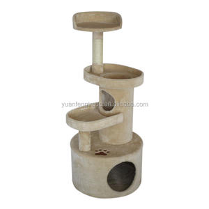 Multi-livello in legno torre del gatto con Sisal corda di graffio Post di peluche condominio piattaforma gattino attività giocattoli per gatti confezionati in cartone - Product Image 5