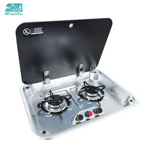 JDA in acciaio inox RV piano cottura a <span class=keywords><strong>Gas</strong></span> incorporato a 2 bruciatori con coperchio in vetro bruciatore a <span class=keywords><strong>Gas</strong></span> per uso domestico RV Picnic Marine - Product Image 1